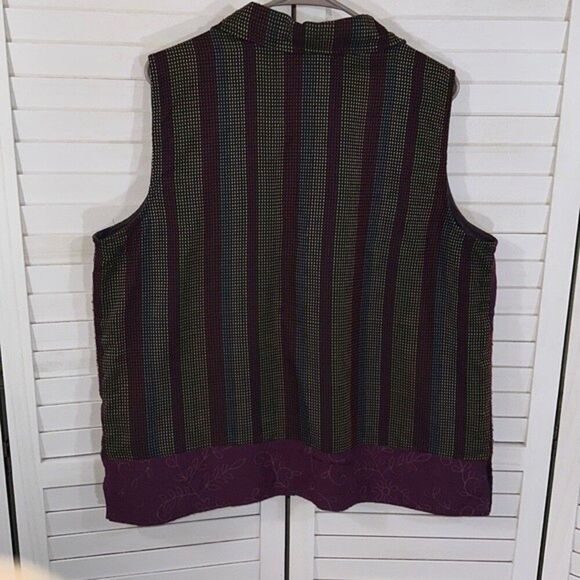 Patchwork Paisley Vest Size XL 90s Mixed Media - Picture 7 of 10